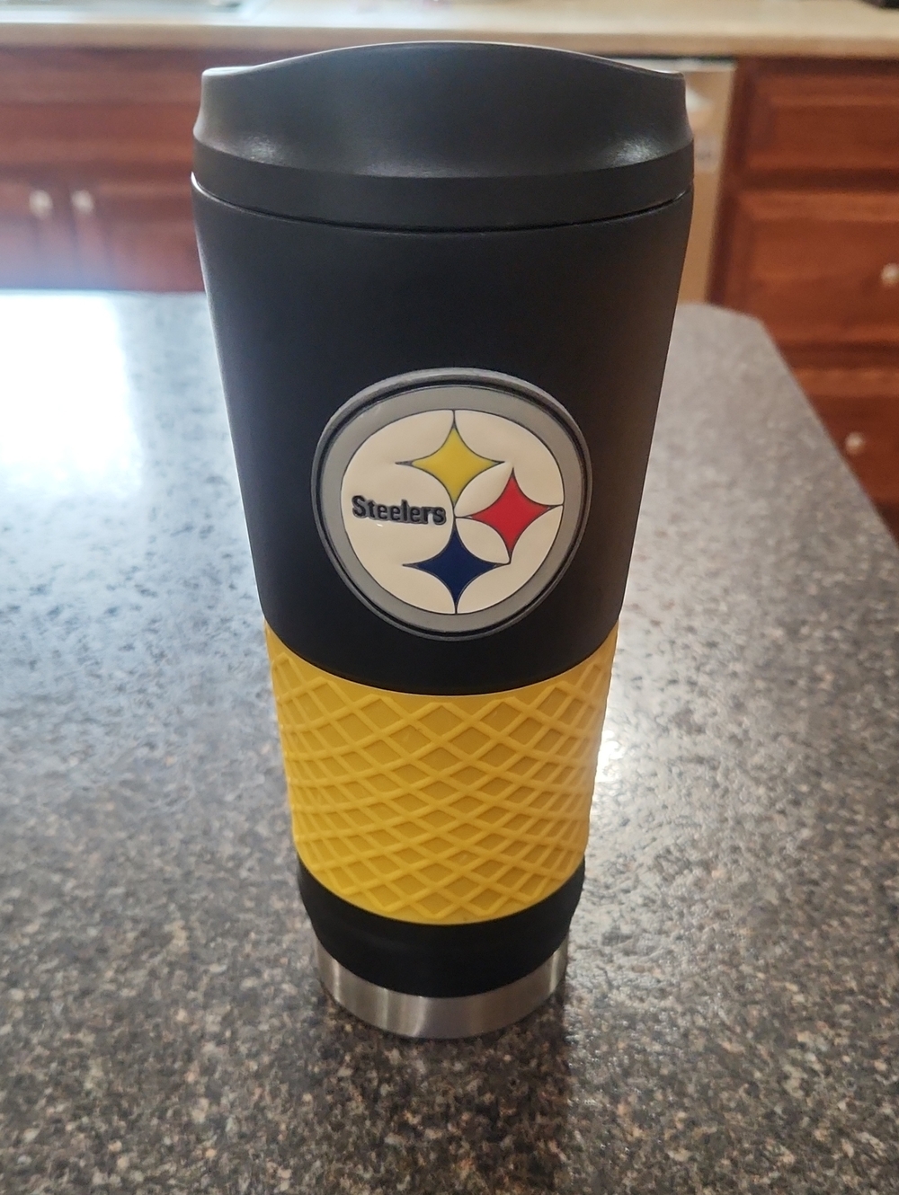 Pittsburgh Steelers Black & Yellow Travel Tumbler